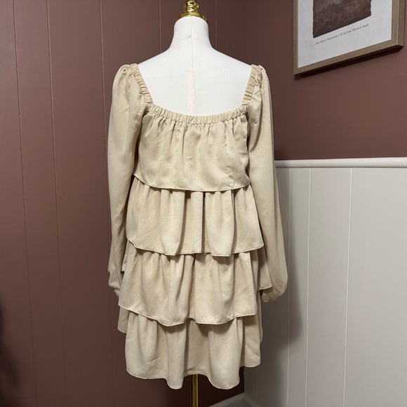 WeWoreWhat Crinkle Chiffon Tiered Mini Dress - Picture 4 of 15